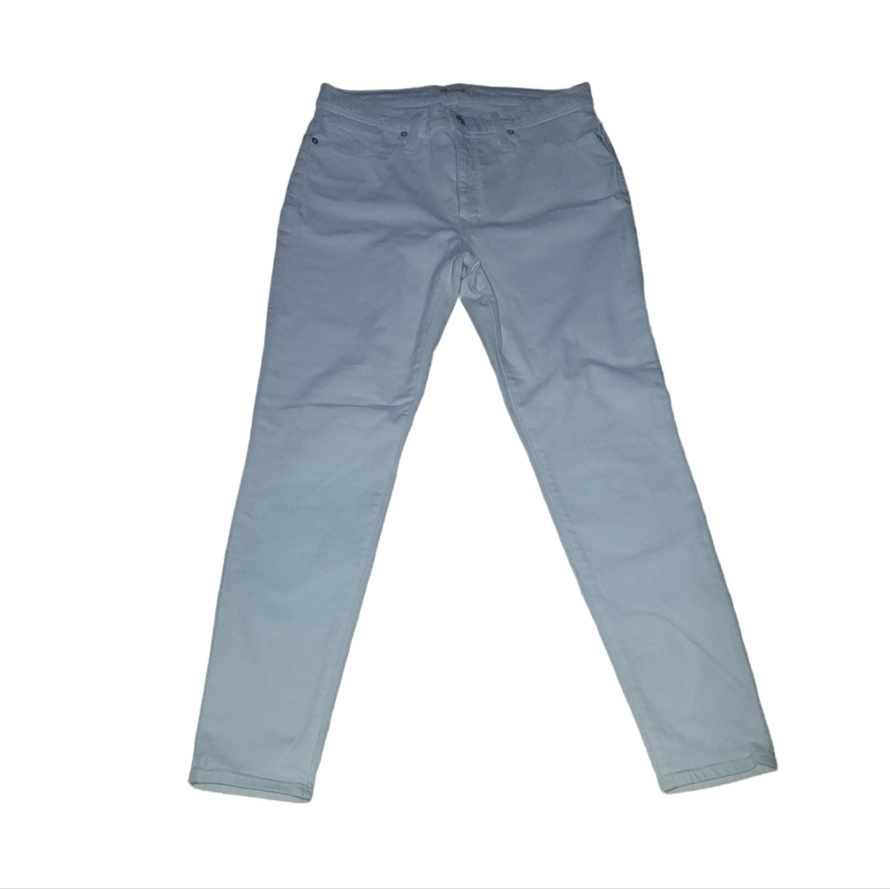 Current Elliott Jeans 27 Skinny Light Blue Denim Pants Distressed Stretc…